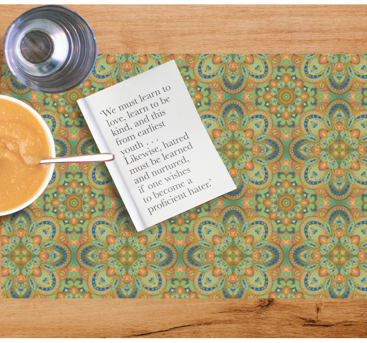 Tischsets originell mit aufwendigem blumenarrangement - TenStickers