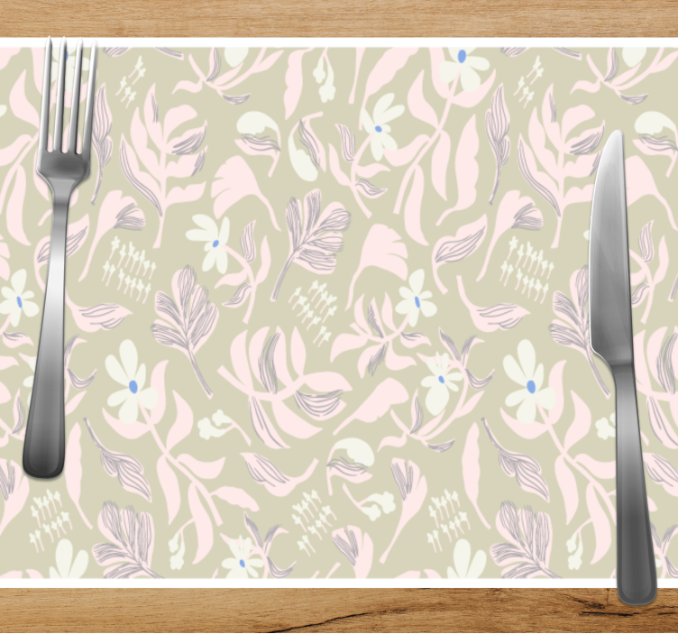 Tischsets originell mit botanischer blätterinspiration - TenStickers