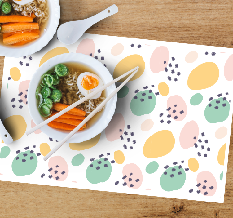 Tischsets originell mit buntem abstraktem element - TenStickers