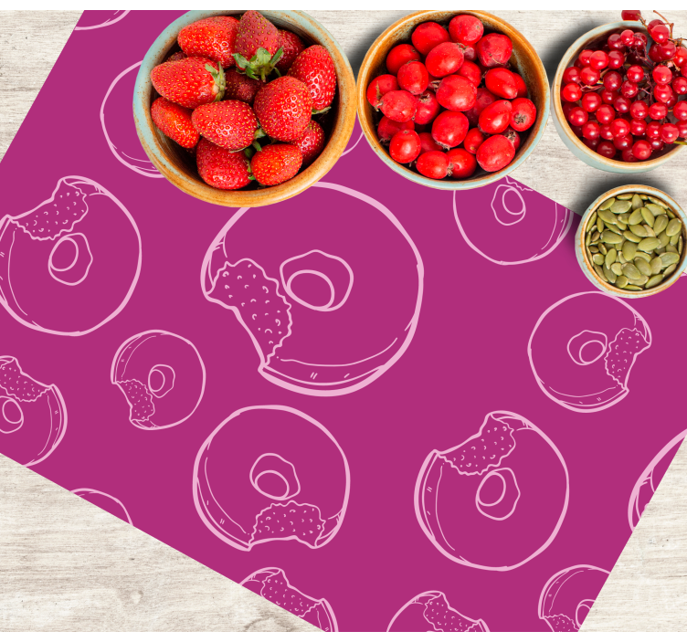 Tischsets originell mit buntem donut-muster - TenStickers