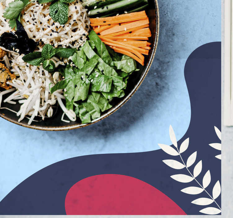 Tischsets originell mit bunten abstrakten formen - TenStickers