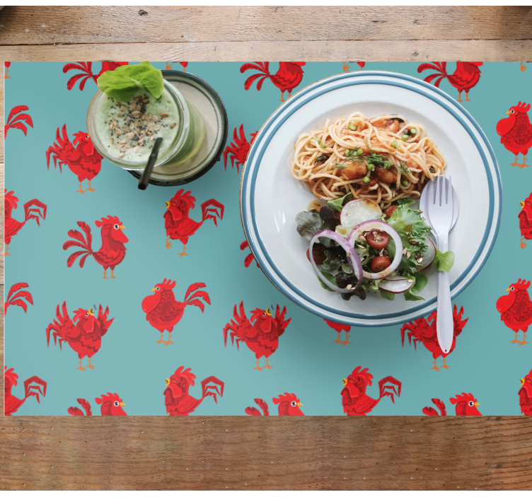 Tischsets originell mit charmantem hühnerdesign - TenStickers