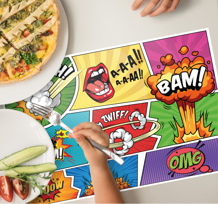 Tischsets originell mit comic-sprechblasen - TenStickers
