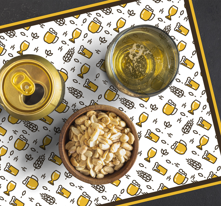 Tischsets originell mit craft beer icons - TenStickers