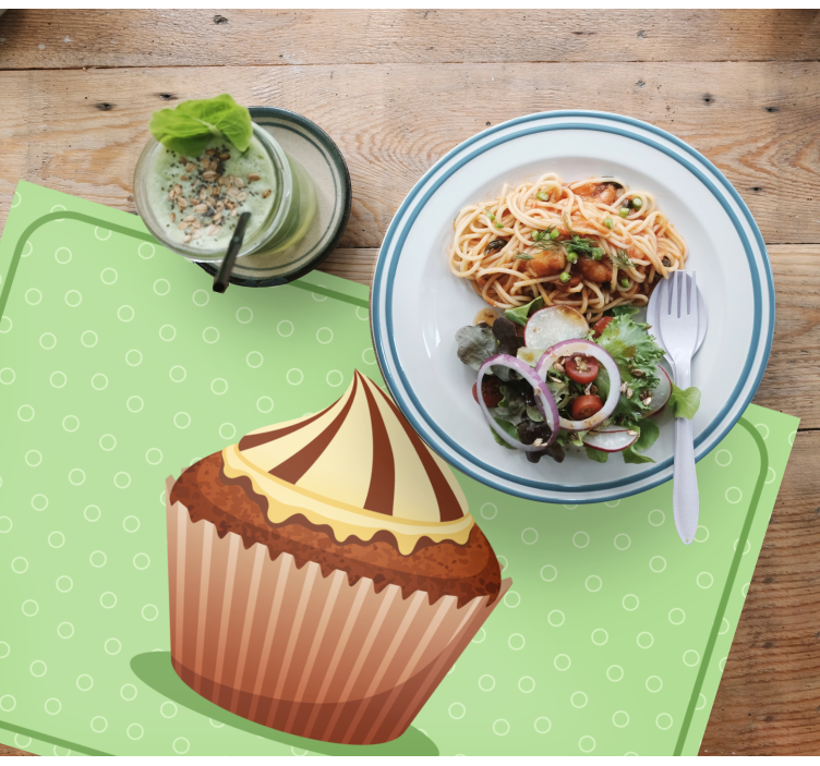 Tischsets originell mit cupcake-motiv - TenStickers