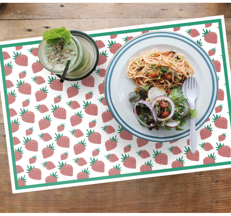 Tischsets originell mit erdbeermuster oberfläche - TenStickers