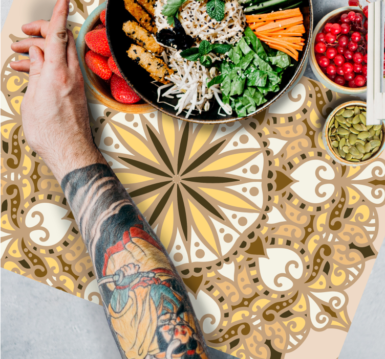 Tischsets originell mit filigranem geometrischen muster - TenStickers