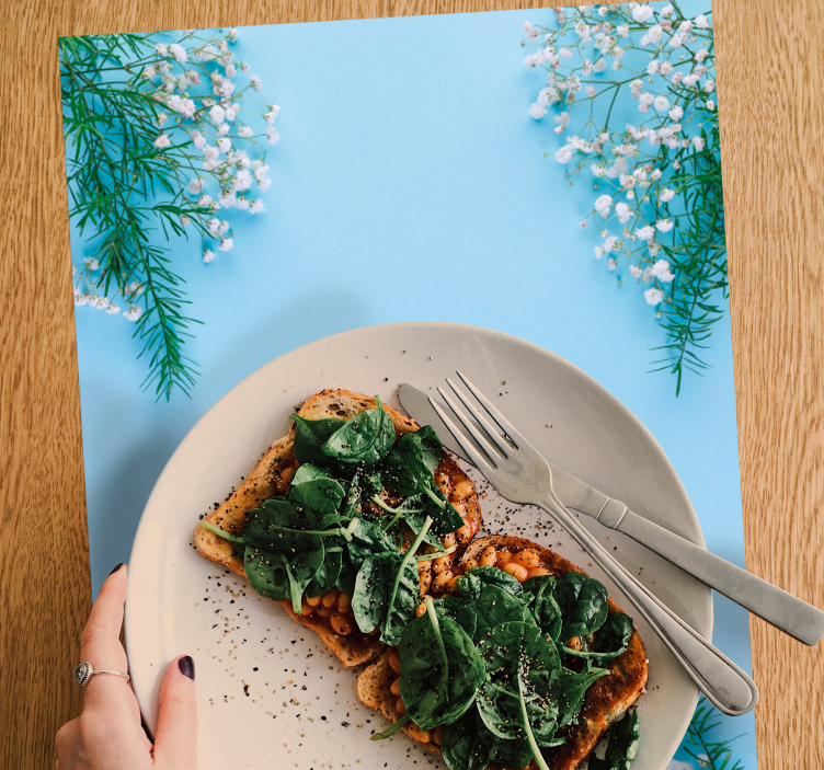 Tischsets originell mit floralem akzent - TenStickers