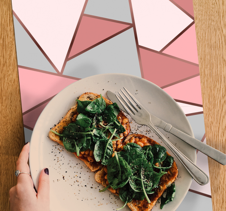 Tischsets originell mit geometrischen pastellmustern - TenStickers