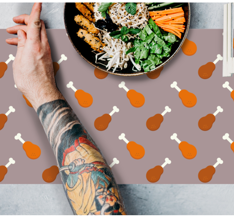 Tischsets originell mit hühnerbein-muster - TenStickers