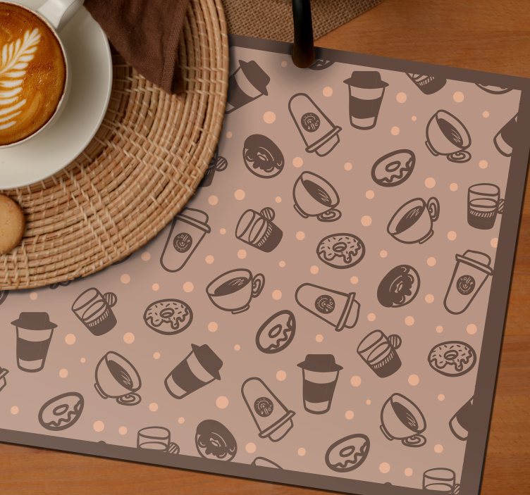 Tischsets originell mit kaffeetassen-muster - TenStickers