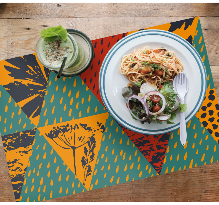 Tischsets originell mit kräftigem geometrischem muster - TenStickers