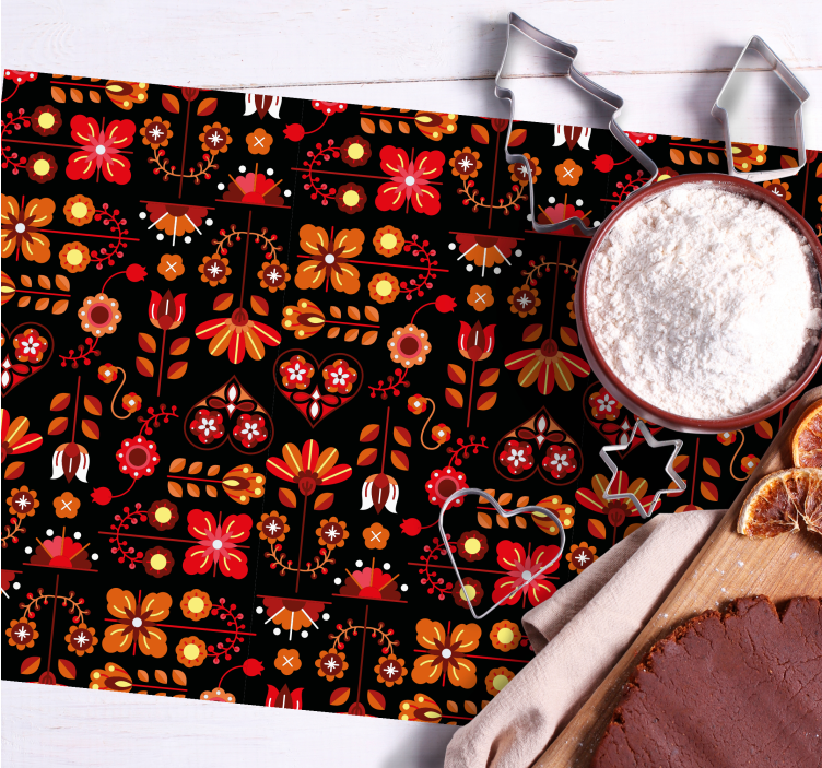 Tischsets originell mit lebendiger pflanzenkomposition - TenStickers