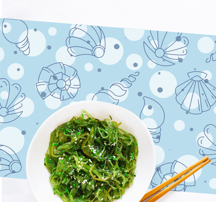 Tischsets originell mit muschelmuster aus dem ozean - TenStickers