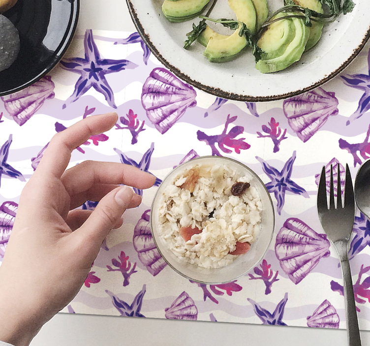 Tischsets originell mit muschelmustern - TenStickers