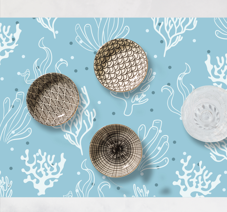 Tischsets originell mit schalen im korallenmuster - TenStickers