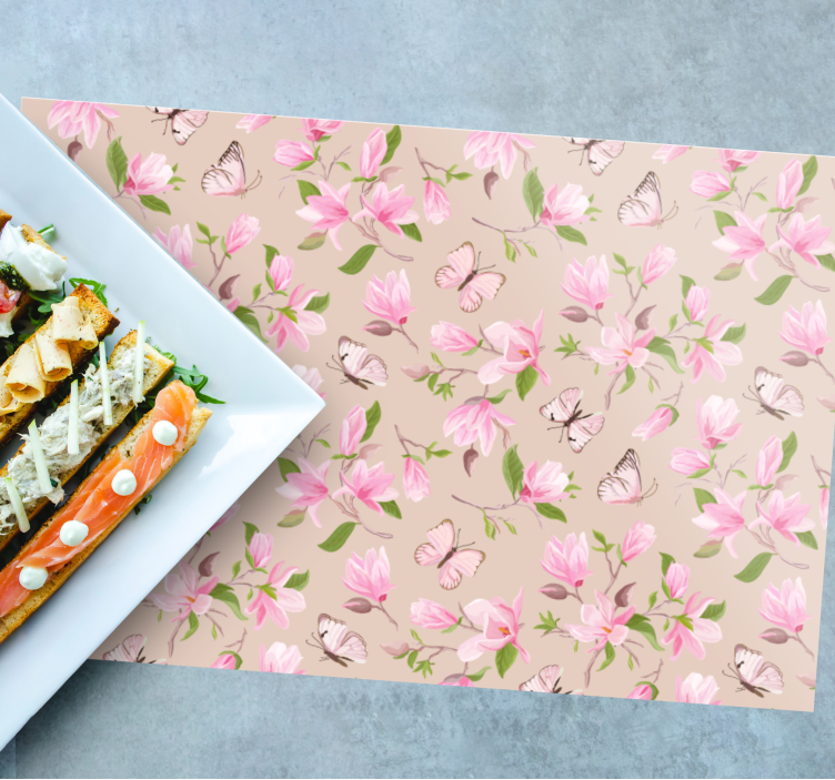Tischsets originell mit schmetterlingsblütenmuster - TenStickers