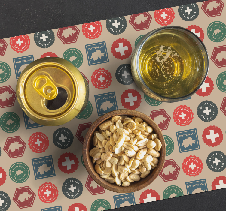 Tischsets originell mit schweiz flaggenmotiven - TenStickers