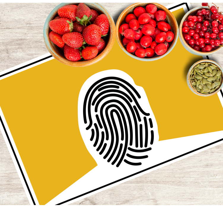 Tischsets originell mit stilisiertem fingerabdruck - TenStickers