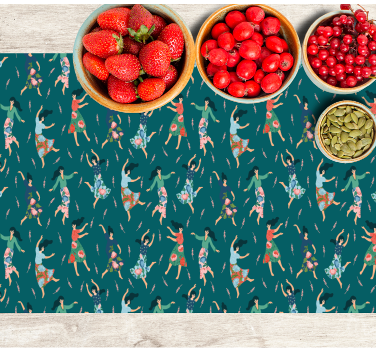 Tischsets originell mit tanzenden frauen motiv - TenStickers