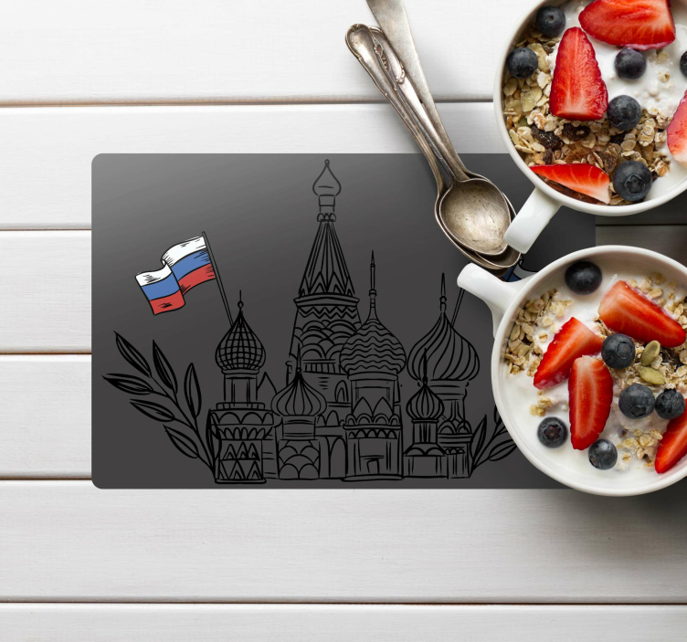 Tischsets originell russische architektur-silhouetten - TenStickers