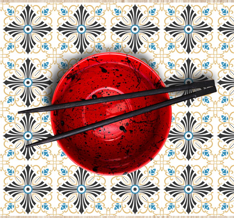 Tischsets originell schalen in lebhaftem rot - TenStickers