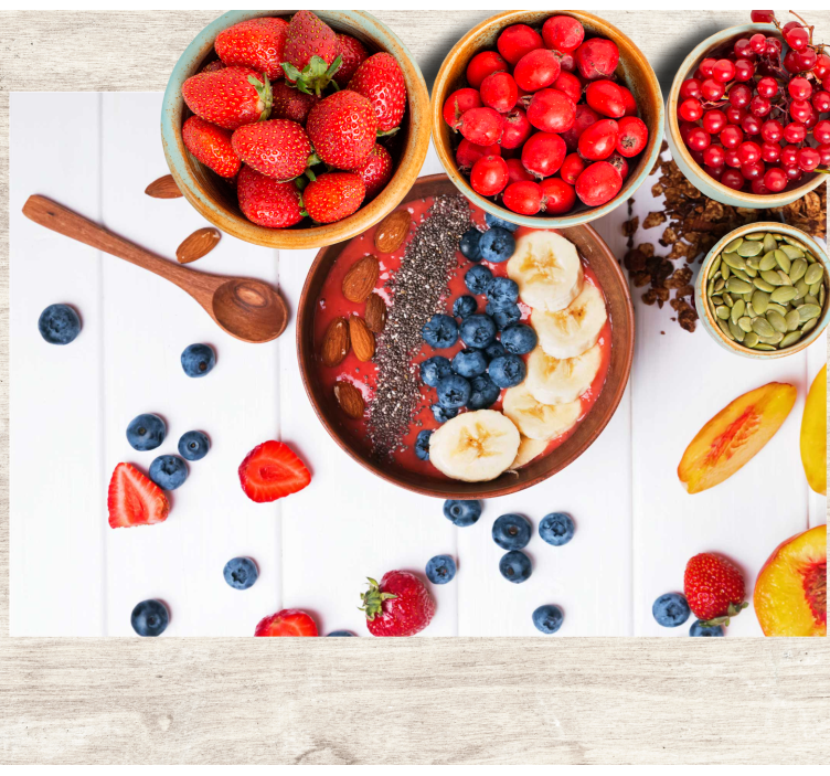 Tischsets originell schüssel mit obst - TenStickers