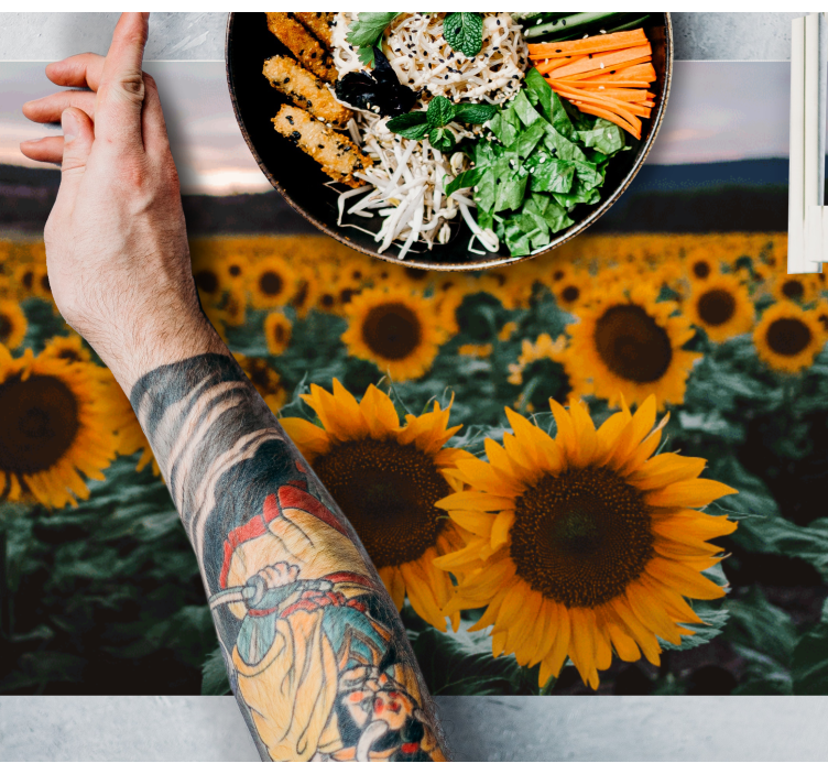 Tischsets originell sonnenblumenfeld ansicht - TenStickers