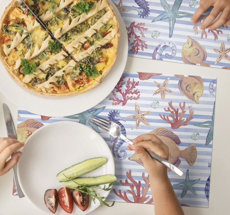 Tischsets originell unterwasser-themen tischdeko - TenStickers