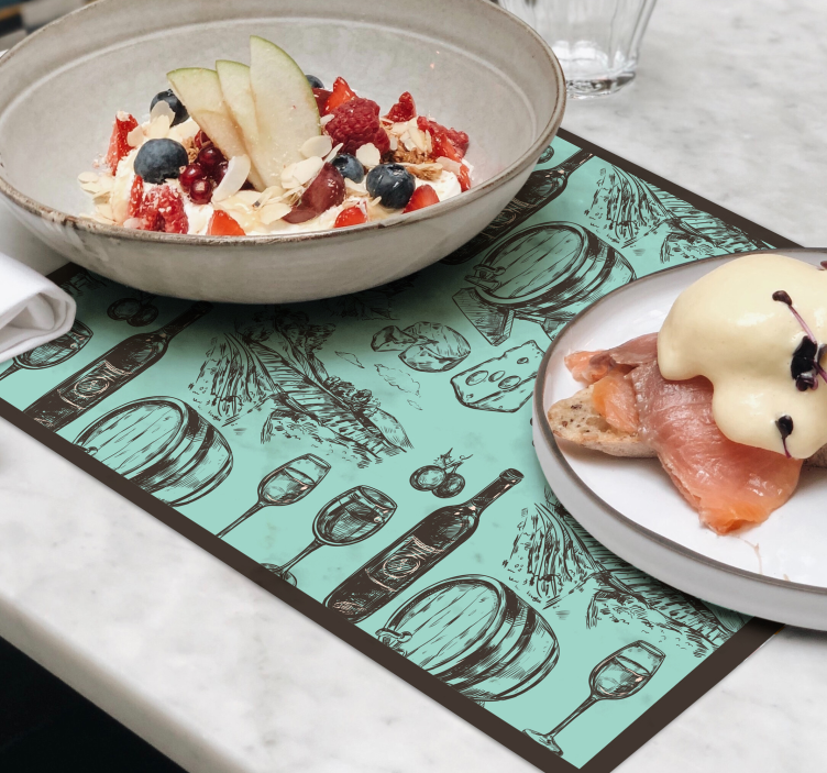 Tischsets originell vintage küchenelemente - TenStickers