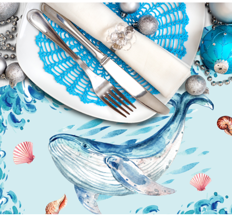 Tischsets originell wale meereselemente - TenStickers