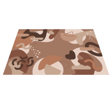Tischset modern abstrakte formen mocha mousse - TenStickers