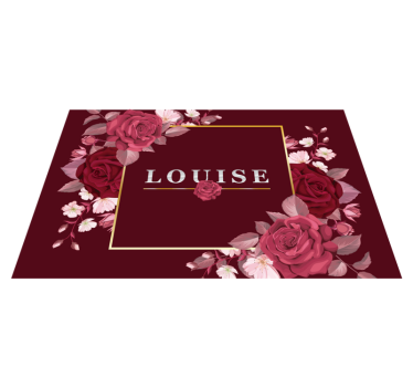 Personalisierbare Rosen Vinyl Tischsets - TenStickers