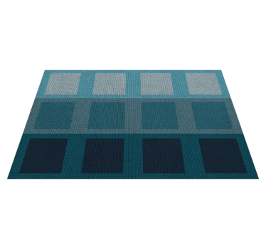 Blaue Quadrate Moderne Vinyl Tischsets - TenStickers
