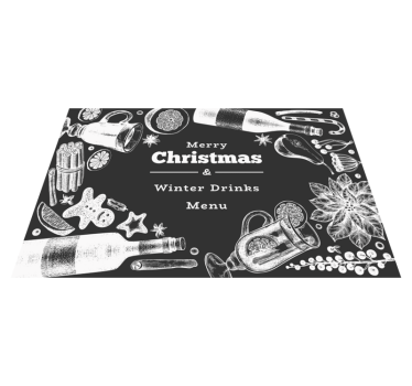 Tischset weihnachten festliches getränkemenü - TenStickers