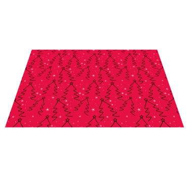 Tischset weihnachten mit stilvollem weihnachtsbaum-motiv - TenStickers