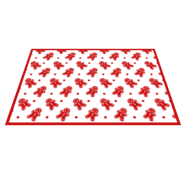 Tischset weihnachten mit lebkuchenfiguren muster - TenStickers