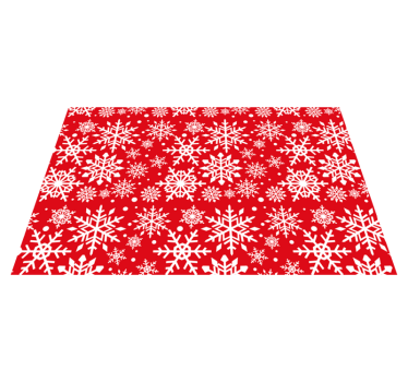 Platzset Weihnachten Rote schneeflocken - TenStickers