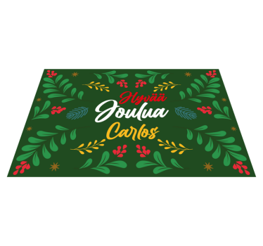 Tischset weihnachten mit festlichem pflanzenmuster - TenStickers