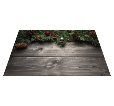 Tischset weihnachten mit festlichem tannenzapfenarrangement - TenStickers