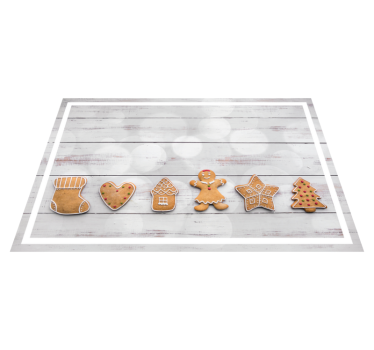 Tischset weihnachten mit lebkuchenplätzchen sortiment - TenStickers