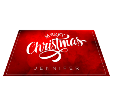 Platzset rot Frohe weihnachten text - TenStickers