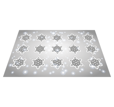 Tischset weihnachten mit schneeflocken-muster - TenStickers