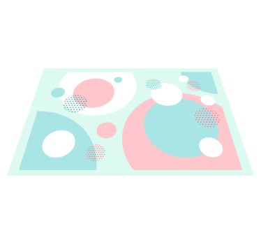 Tischset modern mit geometrischen farbblöcken - TenStickers