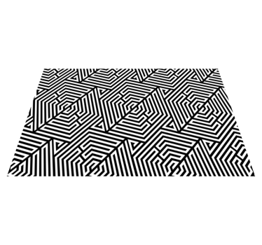 Tischset modern geometrisches schwarzes muster - TenStickers