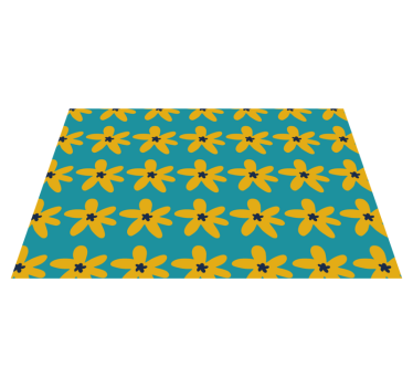 Tischset modern mit lebhaftem blumenmuster - TenStickers