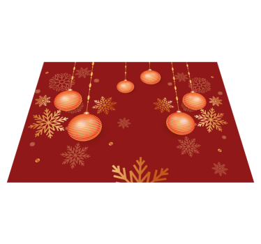 Tischset weihnachten mit ornamentalen feiertagskugeln - TenStickers
