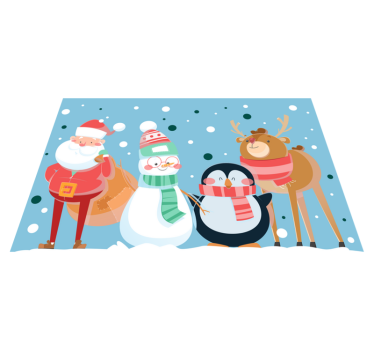 Tischset weihnachten mit festlichen weihnachtsmännern - TenStickers