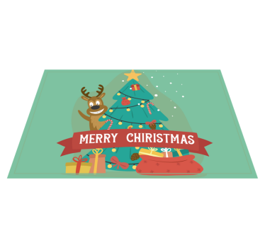 Tischset weihnachten fröhlicher feiertagsbaum - TenStickers