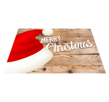 Tischset weihnachten mit festlichem weihnachtsmannhut - TenStickers